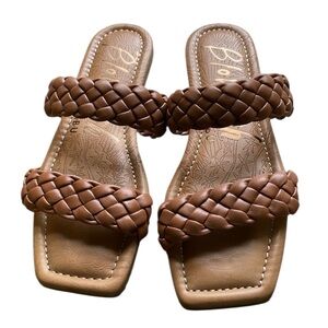 BLOWFISH WOMENS BROWN WOVEN SANDALS NWOT SIZE 6-1/2